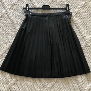 J crew pleated faux leather skirt